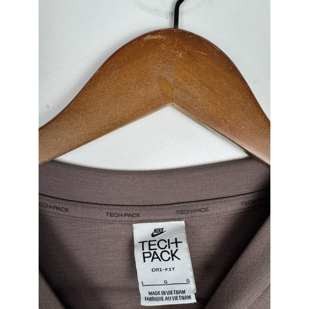 Nike Tech Pack Long Sleeve Shirt Oversized Fit Plum Mens Sz L Athletic Comfort